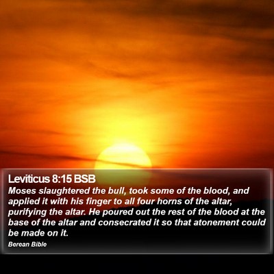 Leviticus 8:15 BSB Bible Verse Image