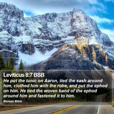Leviticus 8:7 BSB Bible Verse Image