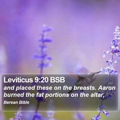Leviticus 9:20 BSB Bible Verse Image