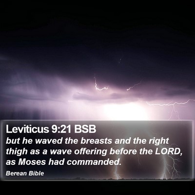 Leviticus 9:21 BSB Bible Verse Image