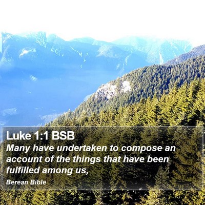 Luke 1:1 BSB Bible Verse Image