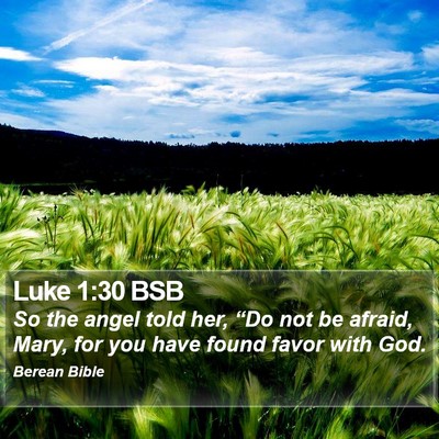 Luke 1:30 BSB Bible Verse Image
