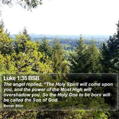 Luke 1:35 BSB Bible Verse Image