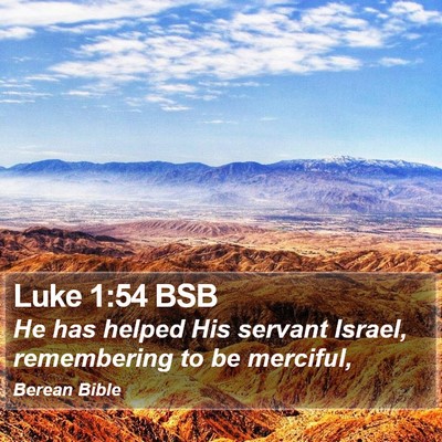 Luke 1:54 BSB Bible Verse Image