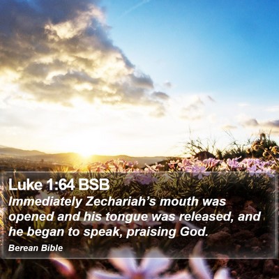 Luke 1:64 BSB Bible Verse Image