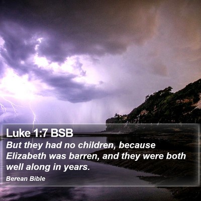 Luke 1:7 BSB Bible Verse Image