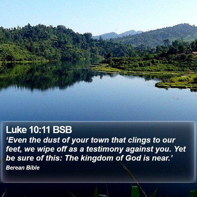Luke 10:11 BSB Bible Verse Image