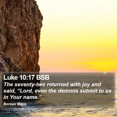 Luke 10:17 BSB Bible Verse Image