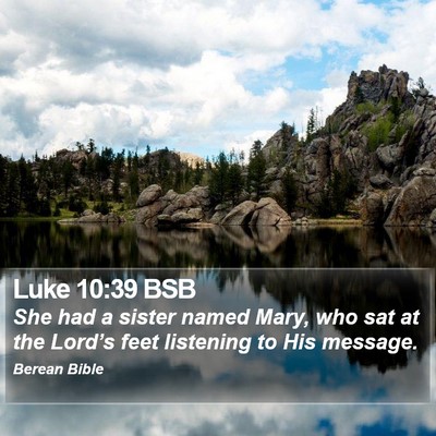 Luke 10:39 BSB Bible Verse Image