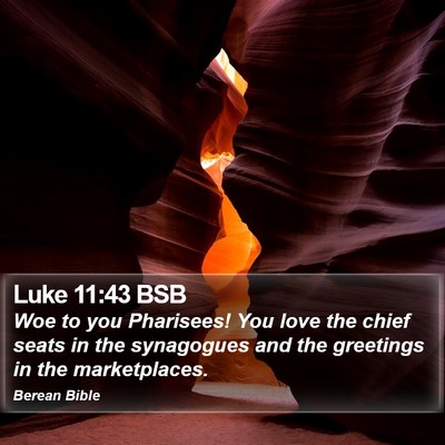 Luke 11:43 BSB Bible Verse Image