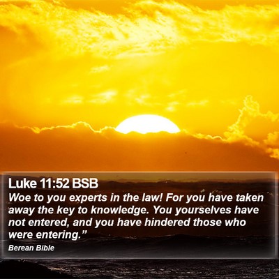 Luke 11:52 BSB Bible Verse Image