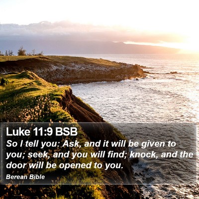 Luke 11:9 BSB Bible Verse Image