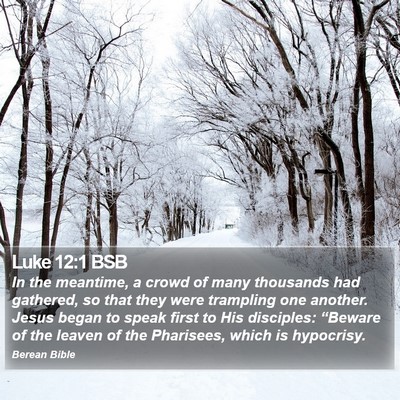 Luke 12:1 BSB Bible Verse Image