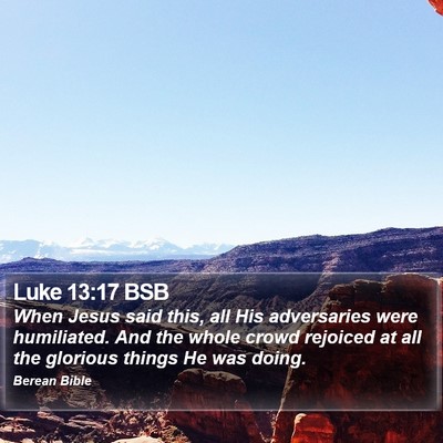 Luke 13:17 BSB Bible Verse Image