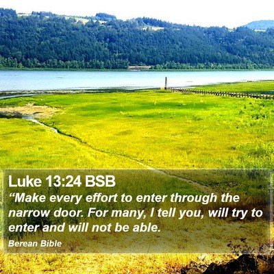 Luke 13:24 BSB Bible Verse Image
