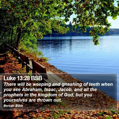 Luke 13:28 BSB Bible Verse Image
