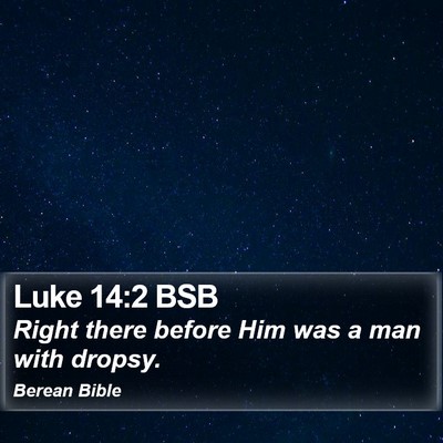 Luke 14:2 BSB Bible Verse Image