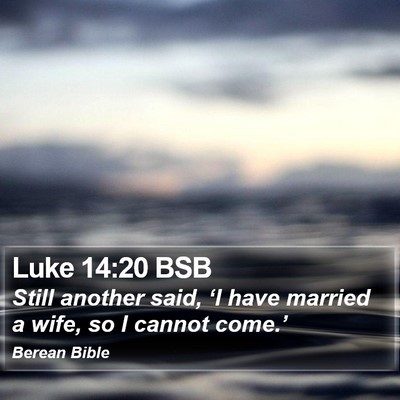 Luke 14:20 BSB Bible Verse Image