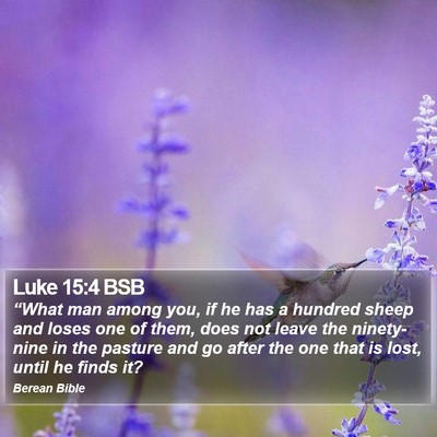Luke 15:4 BSB Bible Verse Image