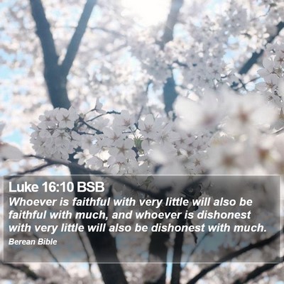 Luke 16:10 BSB Bible Verse Image