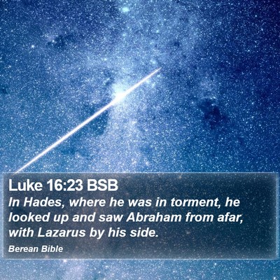 Luke 16:23 BSB Bible Verse Image