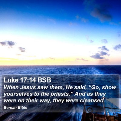 Luke 17:14 BSB Bible Verse Image