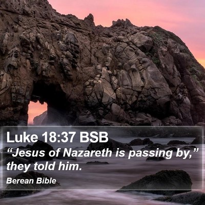 Luke 18:37 BSB Bible Verse Image