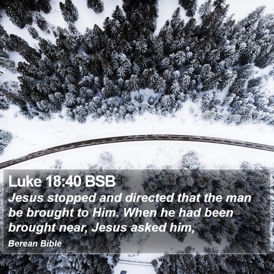 Luke 18:40 BSB Bible Verse Image