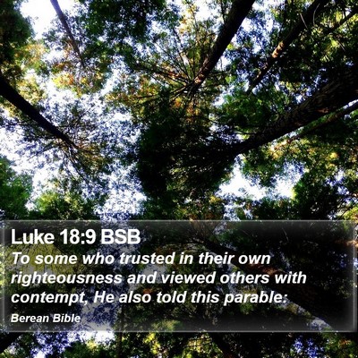 Luke 18:9 BSB Bible Verse Image