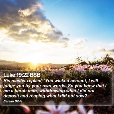 Luke 19:22 BSB Bible Verse Image