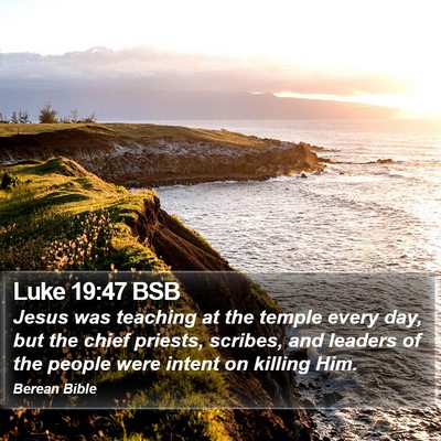 Luke 19:47 BSB Bible Verse Image