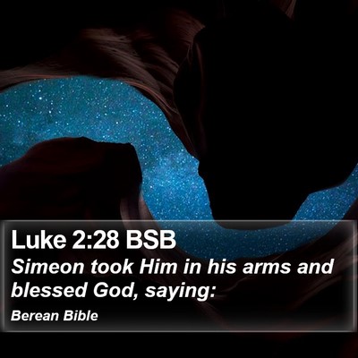 Luke 2:28 BSB Bible Verse Image