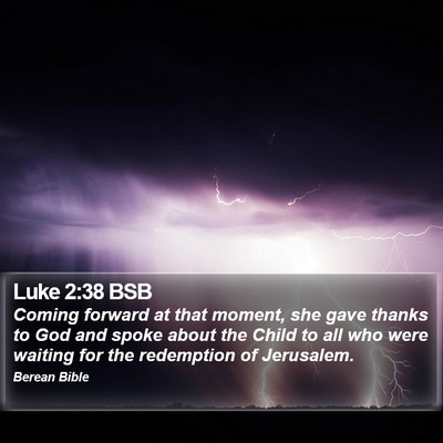Luke 2:38 BSB Bible Verse Image