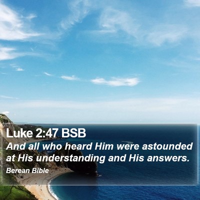 Luke 2:47 BSB Bible Verse Image