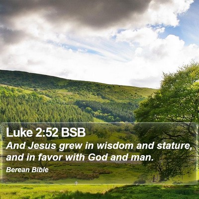 Luke 2:52 BSB Bible Verse Image