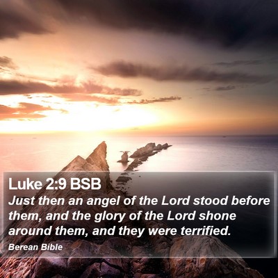 Luke 2:9 BSB Bible Verse Image