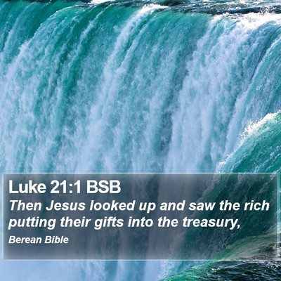 Luke 21:1 BSB Bible Verse Image
