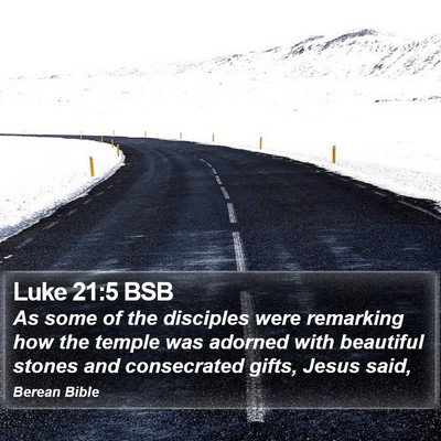 Luke 21:5 BSB Bible Verse Image