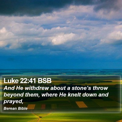 Luke 22:41 BSB Bible Verse Image