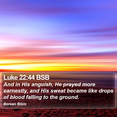 Luke 22:44 BSB Bible Verse Image