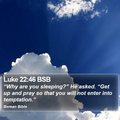 Luke 22:46 BSB Bible Verse Image