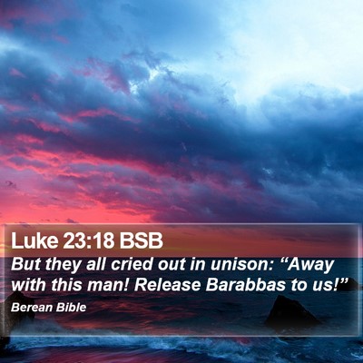 Luke 23:18 BSB Bible Verse Image