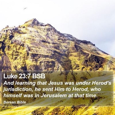 Luke 23:7 BSB Bible Verse Image
