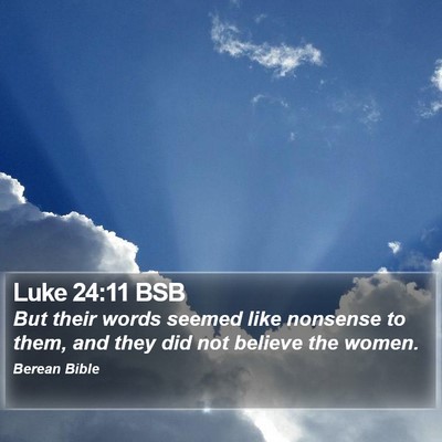 Luke 24:11 BSB Bible Verse Image