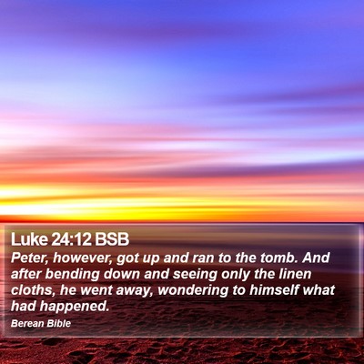 Luke 24:12 BSB Bible Verse Image