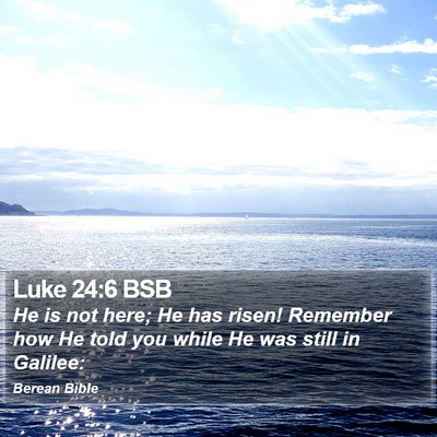 Luke 24:6 BSB Bible Verse Image