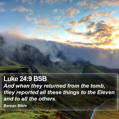 Luke 24:9 BSB Bible Verse Image