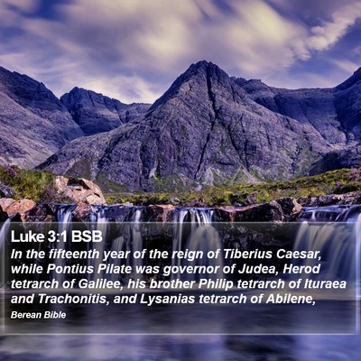 Luke 3:1 BSB Bible Verse Image