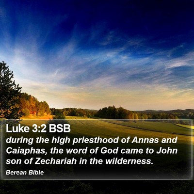 Luke 3:2 BSB Bible Verse Image