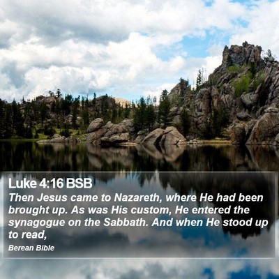 Luke 4:16 BSB Bible Verse Image